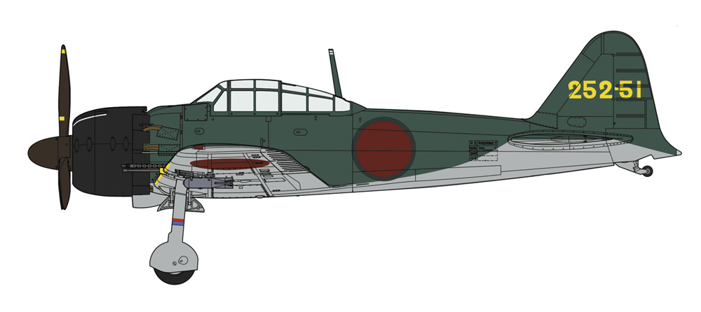 ゼロ戦を空対空爆弾で爆装してプラモデル化 ハセガワから 三菱 A6m5c 零式艦上戦闘機 52型 丙 第252航空隊 W 空対空爆弾 が登場 Hobby Watch