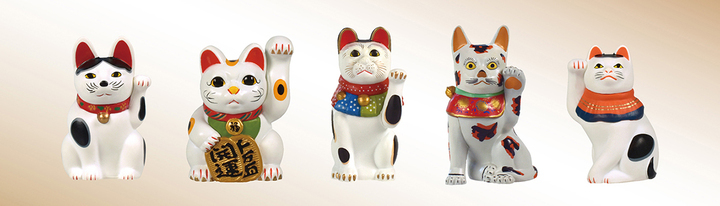 招き猫ミュージアム監修！ 「招き猫」の元祖5種ミニチュアフィギュアが