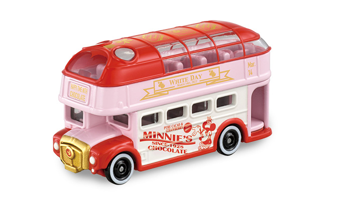 ディズニーモータース」にミニーがデザインされたホワイトデー仕様のバスが登場！ 1月中旬に発売 - HOBBY Watch