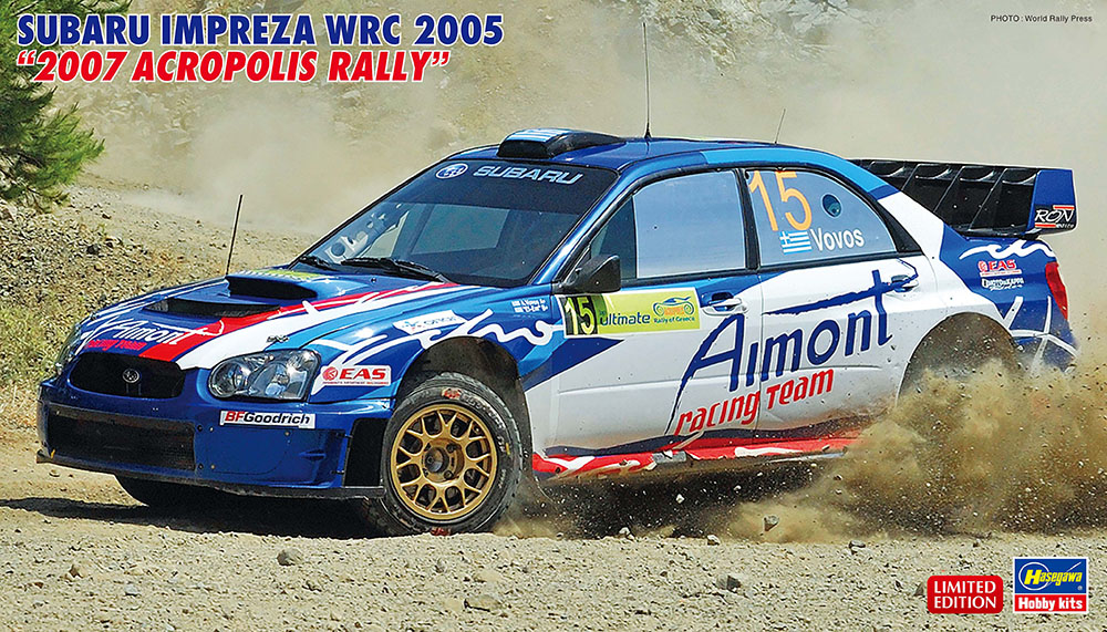 ハセガワ、アクロポリス・ラリー参加「スバル インプレッサ WRC 2005」本日発売！ - HOBBY Watch