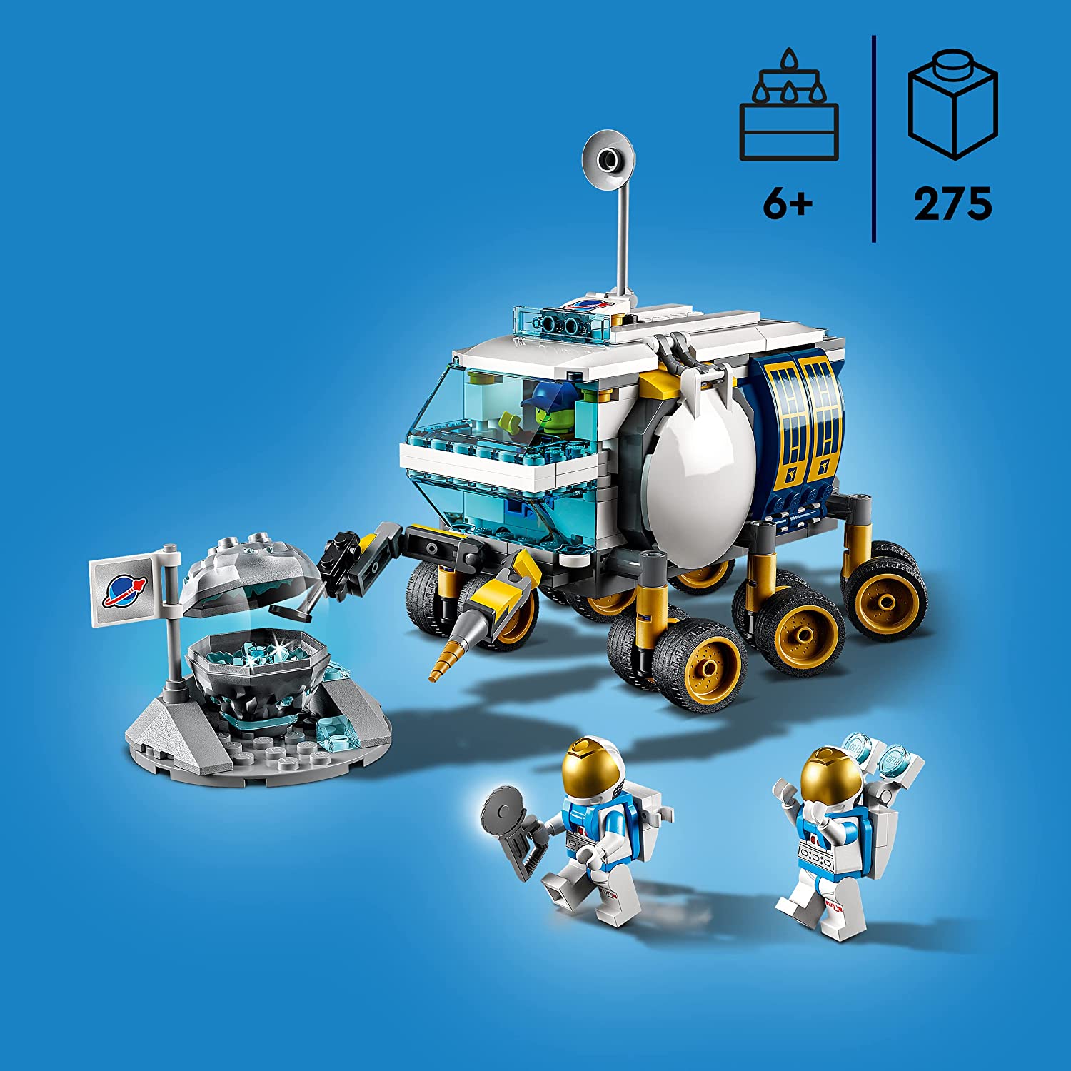 NASAがテーマのブロック「レゴ（LEGO）シティ 月面探査車 60348」が