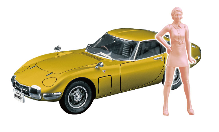 ハセガワ、プラモデル「トヨタ 2000GT “ゴールド” w/60's ガールズフィギュア」が7月27日ごろ発売 - HOBBY Watch