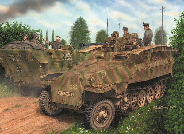 第二次大戦時のドイツ軍工兵部隊用装甲兵員輸送車「Sd.Kfz251/7 Ausf.D