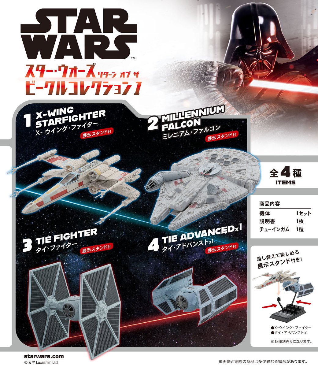 食玩「スター・ウォーズ リターン オブ ザ ビークルコレクション1」6月