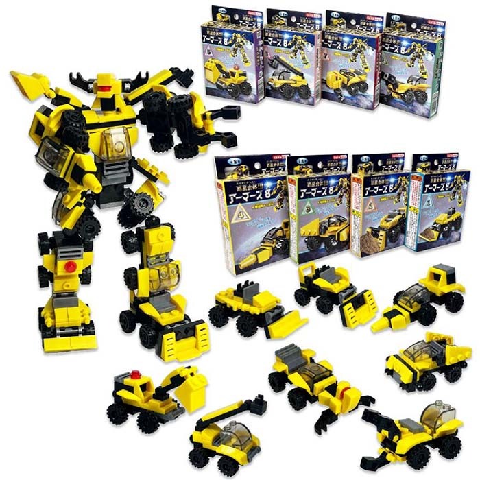 1個110円！ ダイソーなどで買える8体合体ロボ！ 「惑星合体