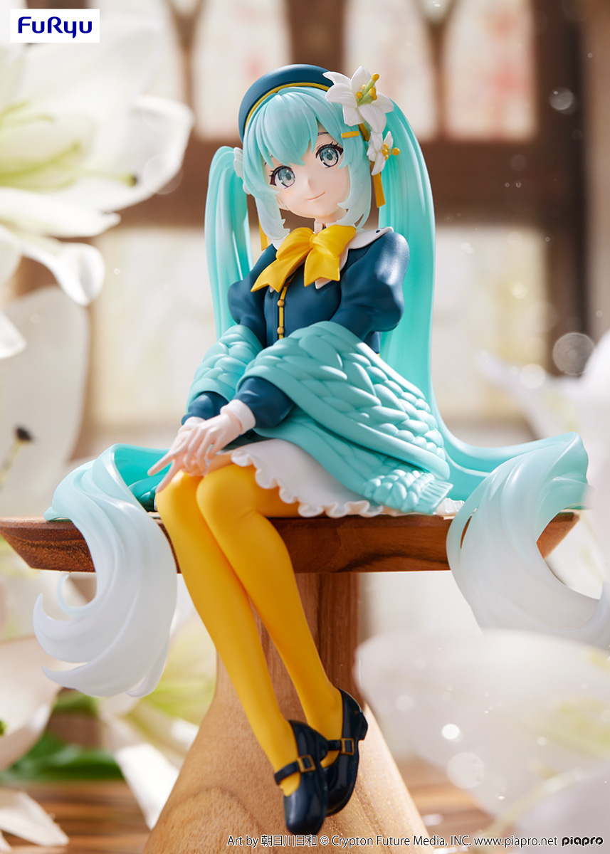 初音ミク」が百合の花をイメージでぬーどるストッパーフィギュアに