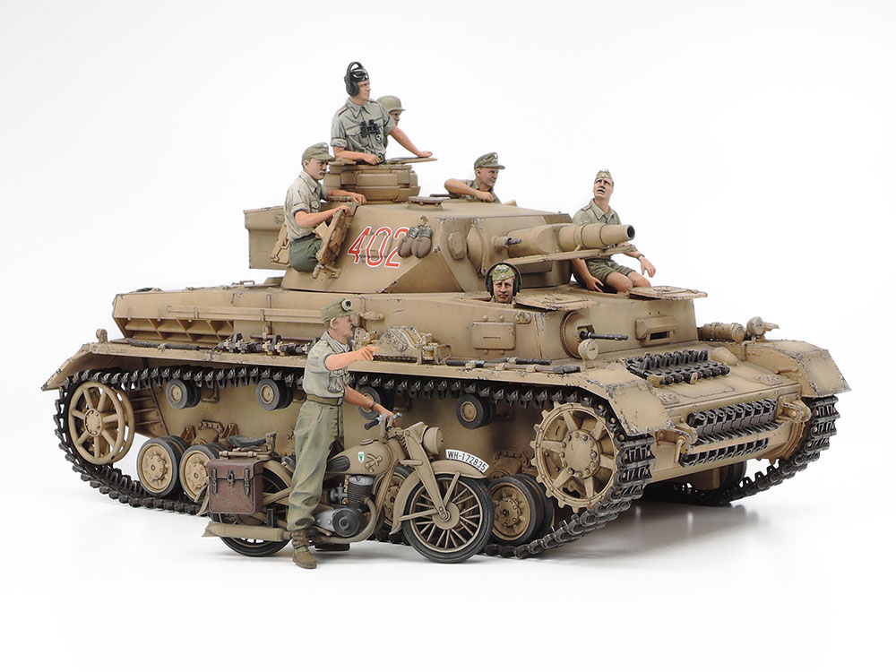 タミヤ、「1/35 ドイツIV号戦車F型・伝令バイクセット“北アフリカ戦線”」本日発売！ - HOBBY Watch