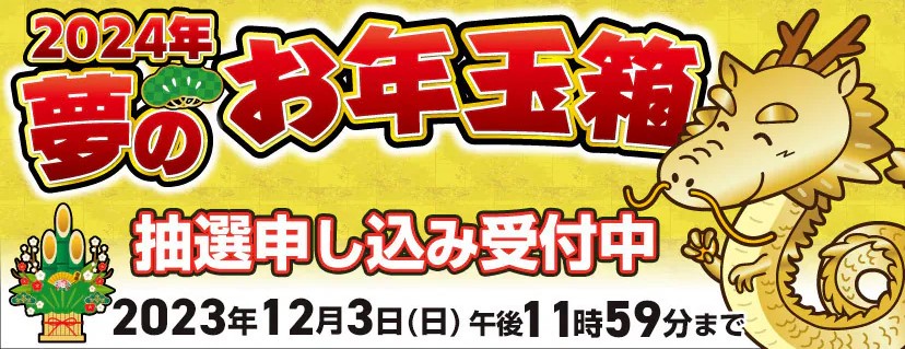 ヨドバシカメラの「2024年 夢のお年玉箱」抽選販売は本日締切 