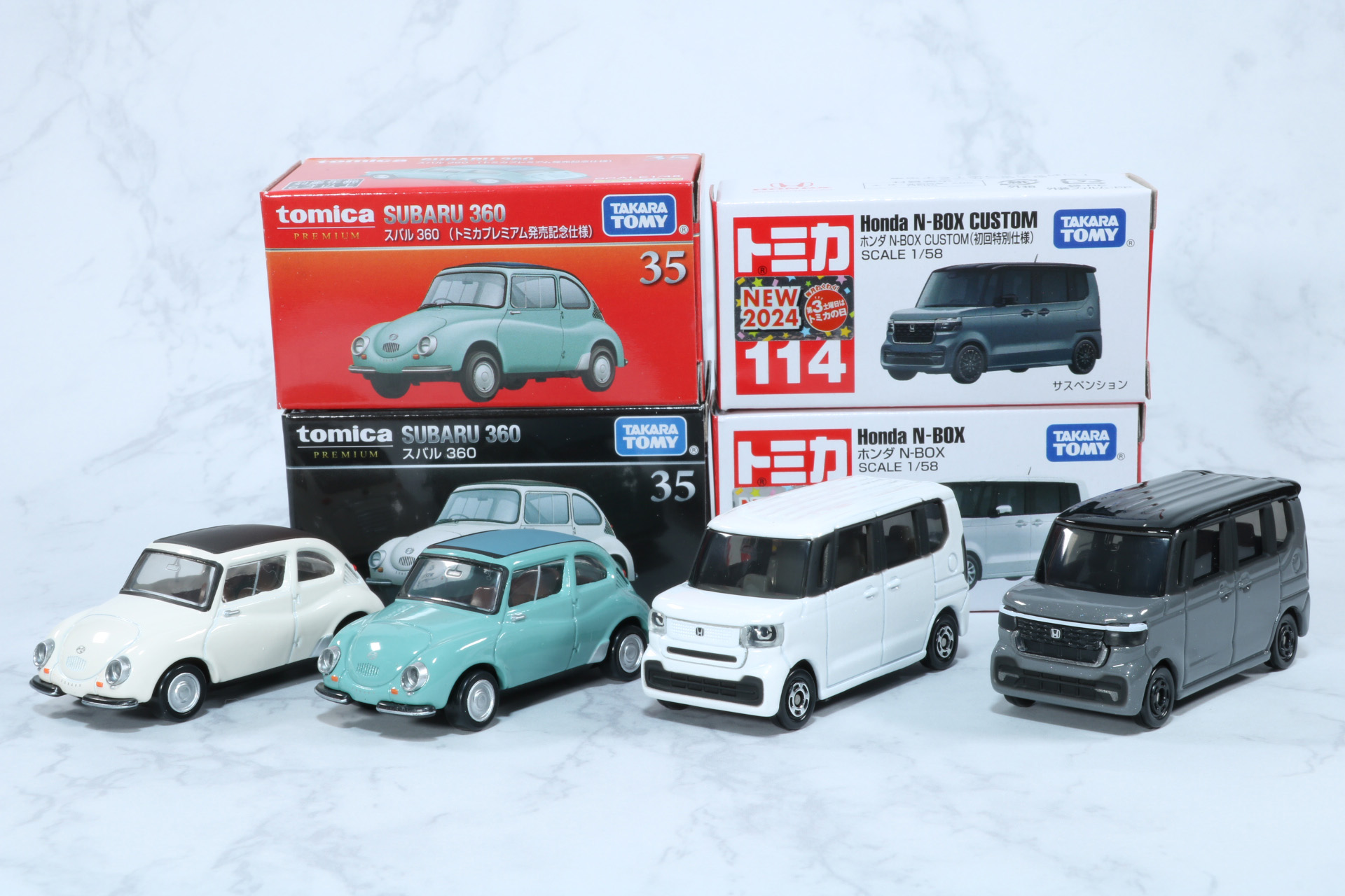 トミカ新車インプレッション 6月は「ホンダ N-BOX」＆「スバル 360」が