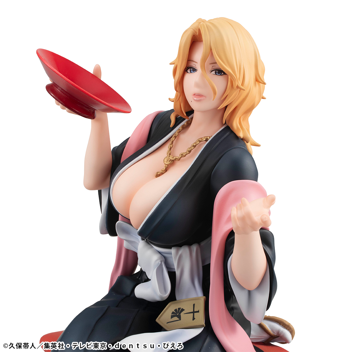【4個セット】ブリーチ、松本乱菊、フィギュア、キャンパスポスター、額縁(金ケシ) フィギュア「G.E.M.シリーズ BLEACH 松本乱菊 千年血戦篇 ほろ酔いver