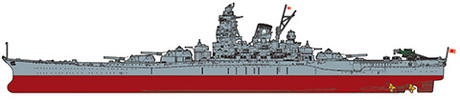 日本海軍戦艦 1/700模型　6点セット フジミ模型、プラモデル「1/700 艦NEXT1EX-4 日本海軍戦艦 大和（黒