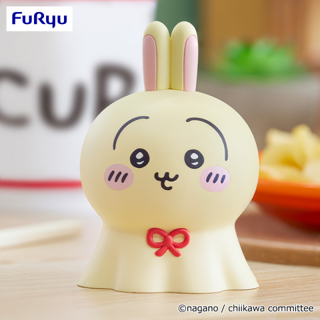 ちいかわ ウラヤハボウズ ぬーどるストッパー うさぎ　14個 ちいかわ」のうさぎがてるてる坊主風にアレンジされた「ぬーどる