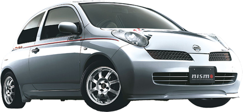 フジミ　1/24 日産　マーチ　sチューン　ニスモ　プラモデル　組立済完成品 フジミ模型、「NISSAN MARCH（K12 NISMO S-tune）」ケース付き