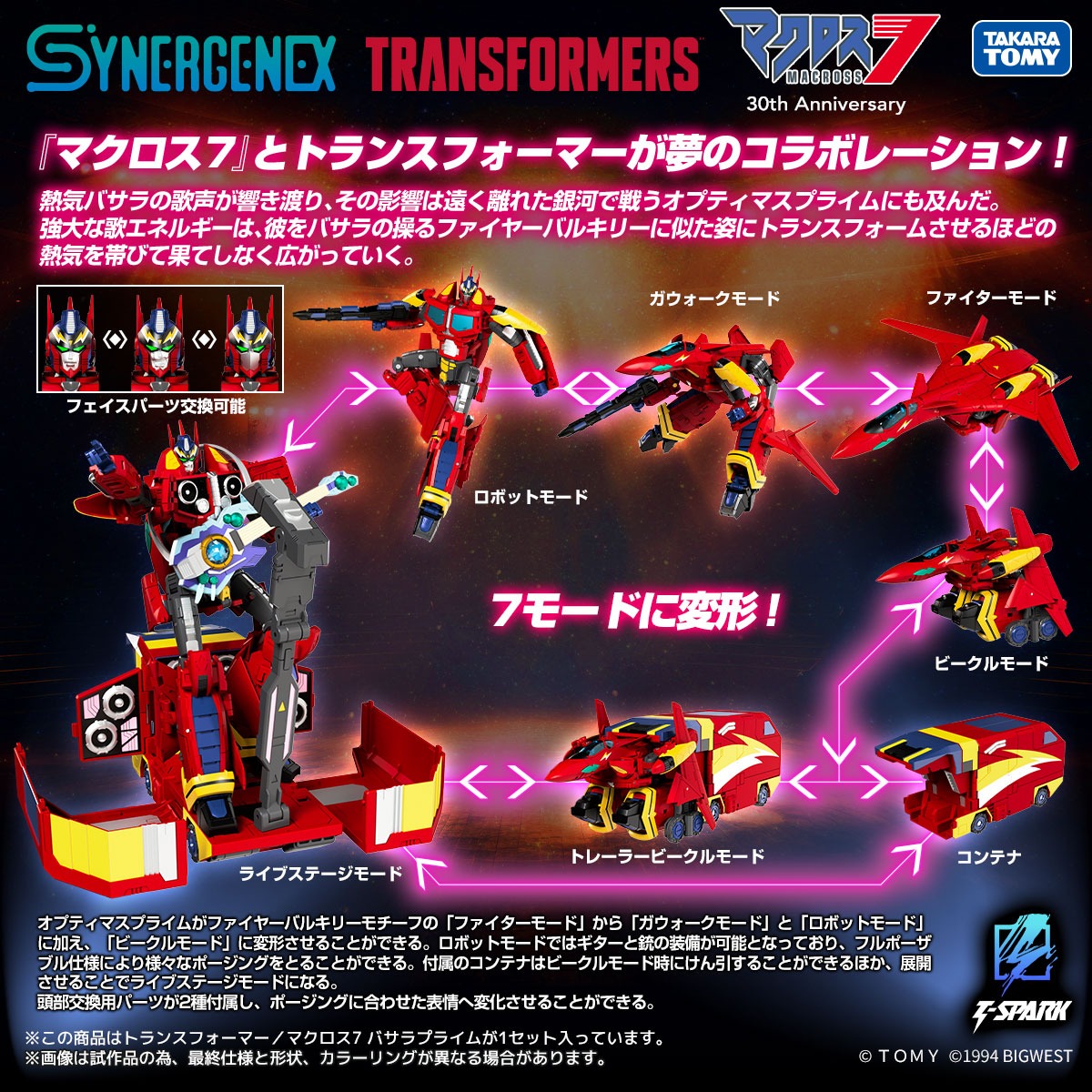 トランスフォーマー/マクロス7 バサラプライム」、ビークルモードや