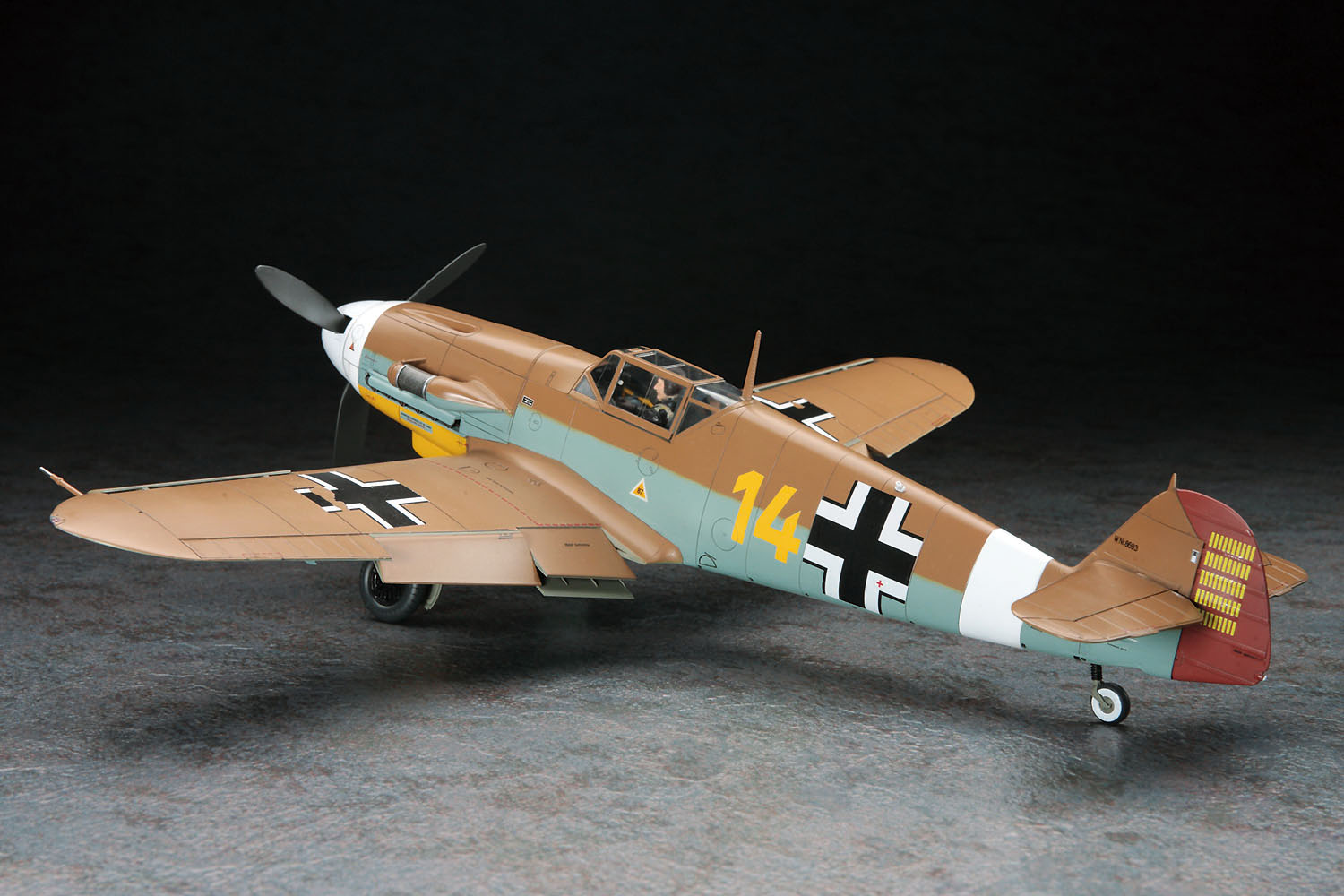 MI工房完成品144分の1メッサーシュミットBf−109,F−４Ｔrop ハセガワ、プラモデル「メッサーシュミット Bf109F-4 Trop」再販分を