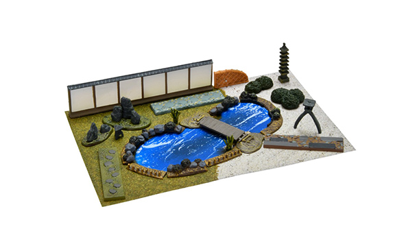 ジオコレ」の「情景コレクション」より「情景小物041-2 日本庭園セット