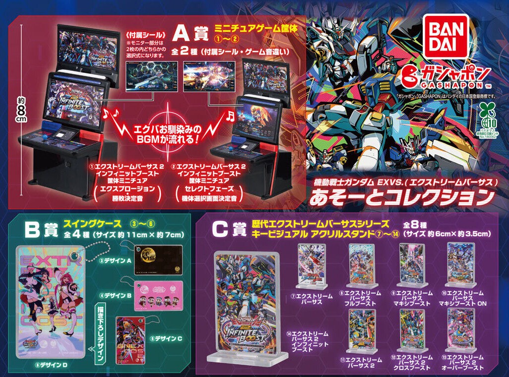 イニブのゲーム筐体がミニチュアで登場！ ガシャポン「機動戦士